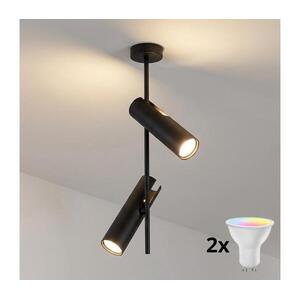 Brilagi - LED RGBW fényerőszabályozható rúdos csillár BRANCH 2xGU10/6, 5W/230V fekete BG5256+2xAI0589 kép