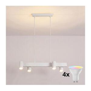 Brilagi - LED RGBW dimmelhető kábeles csillár SELE 4xGU10/6, 5W/230V fehér BG5269+4xAI0589 kép