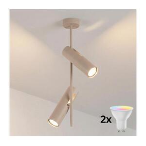 Brilagi - LED RGBW dimmelhető rúdon szerelt BRANCH csillár 2xGU10/6, 5W/230V bézs BG5258+2xAI0589 kép