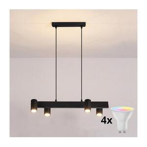 Brilagi - LED RGBW dimmelhető kábelen függesztett csillár SELE 4xGU10/6, 5W/230V fekete BG5268+4xAI0589 kép