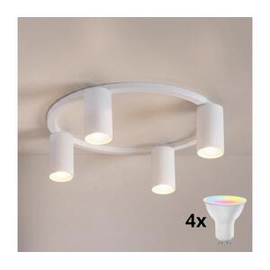 Brilagi - LED RGBW fényerőszabályozható mennyezeti lámpatest SELE 4xGU10/6, 5W/230V fehér BG5283+4xAI0589 kép