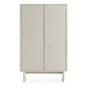 Krémszínű szekrény 80x130x40 cm Solei – MOME kép