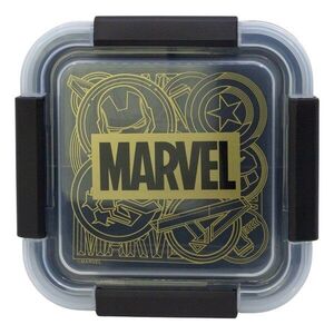 Fekete műanyag gyerek uzsonnás doboz Marvel – STOR kép