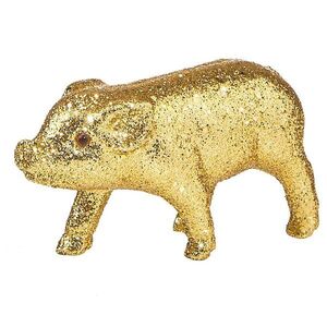 PIGGY csillámos malac arany, 9cm kép