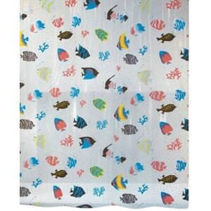Spirella zuhanyfüggöny FISH, hal motívummal, átlátszó, 180 × 200 cm, PEVA kép