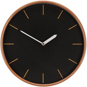 32 cm-es falióra, MDF és fa keret, fekete kép