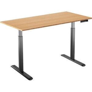 AlzaErgo Table ET2, fekete + asztallap, 120×80 cm, bambusz kép