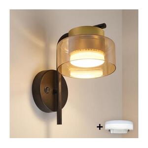 Brilagi-LED RGB-s dimmelhető fali lámpa AURA LUX 1xGX53/14W/230V Wi-Fi Tuya fekete/arany BG3456+IM1490 kép