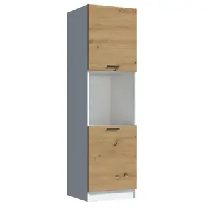 Konyhaszekrény Economic D60 KU fehér/artisan kép