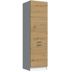 Konyhaszekrény Economic D60 fehér/artisan kép