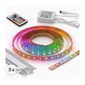 SmartLED SZETT 1x LED RGBW szalag DIGITAL LED/9, 6W/230V 3 m + 3x beépíthető profil 1 m + távirányító 3xSD0106+1xW4306 kép