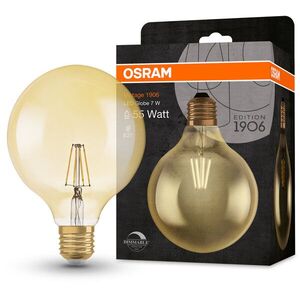 OSRAM Dimmelhető LED izzó, E27, 6, 5 W, GLOBE VINTAGE, meleg fehér kép