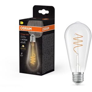 OSRAM LED izzó, átlátszó, E27, 3, 4 W, VINTAGE EDISON, meleg fehér kép