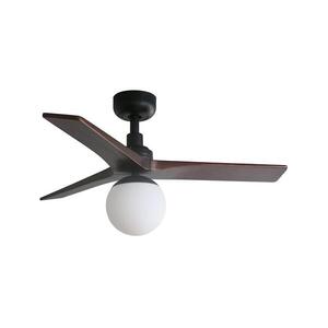 FARO Barcelona FARO 34278-11L - Mennyezeti látor KLIM S 1xE27/15W/230V dió/fekete + távirányító 342781B kép