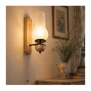 Brilagi - LED Fali lámpa COTTAGE 1xE14/40W/230V tölgy/fehér BG1504+BG2270 kép
