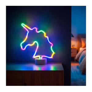 LED neon asztali dekoráció LED/2W/3xAA USB unikornis 43996B kép