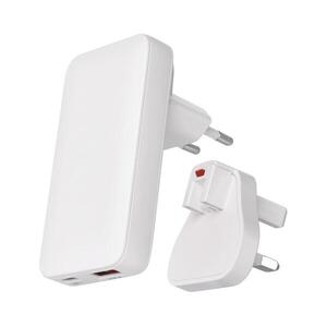 Utazóadapter cserélhető USB csatlakozófejekkel GaN 100-250V V1TG65 kép