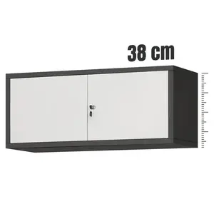 Fali szekrény Ewa fém antracit/fehér kép