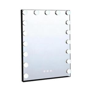 Brilagi - LED dimmelhető sminktükör HOLLYWOOD LED/15W/230V 55x70 cm fekete FG-M2-WS40-5570-BLK kép