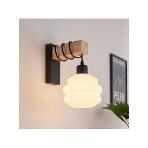 Brilagi - Fali lámpa WOOD GLASS 1xE27/60W/230V fenyő/fekete/fehér EG44078+NSTK7639 kép