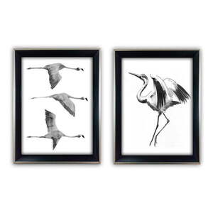 Kép szett 2 db-os 35x45 cm Crane – Wallity kép
