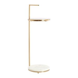 Kerek tárolóasztal márvány asztallappal ø 26 cm Leda – Light & Living kép