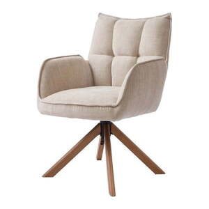 Krémszínű kárpitozott étkezőfotel szett 2 db-os Marilla – Unique Furniture kép