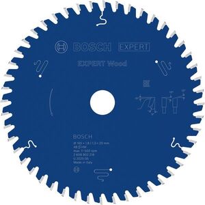 BOSCH EXPERT Wood Fűrészlap, 165 × 1, 8/1, 3 × 20 mm, T48 2.608.902.218 kép
