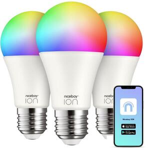 Niceboy ION SmartBulb RGB E27, 9 W, szett, 3 db kép