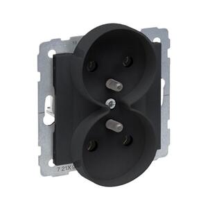 Legrand – SUNO keret nélküli dupla fali konnektor, 250 V/16 A, fekete 721491 kép