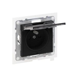 Legrand - Kültéri dugalj keret nélkül 250V/16A NILOE STEP IP44 fekete 721486 kép