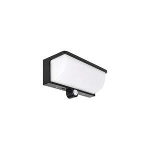 LED napelemes fali lámpa érzékelővel LED/3W/3, 7V IP54 1500 mAh fekete SOLAR WALL LIGHT PIR LED kép