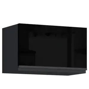 Konyhaszekrény Brick G60OK fekete/fekete fényes HG kép