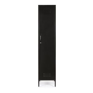 Fekete fém zárható szekrény 38x185x46 cm Cambridge – Yes Everyday kép