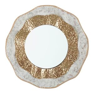Levélmintás tükör, arany, törtfehér - DENTELLE - Butopêa kép