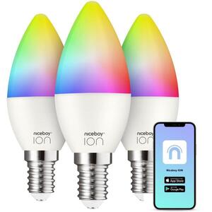 Niceboy ION SmartBulb RGB E14, 6 W, szett, 3 db kép