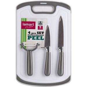 LAMART PEEL LT2097 késkészlet zöldséghámozóval és vágódeszkával kép