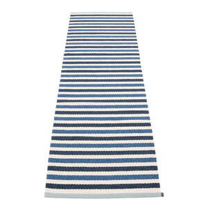 Kék-krémszínű kültéri-beltéri futószőnyeg 70x240 cm Teo Denim – Pappelina kép