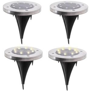 KIK KX4964 Napelemes kerti lámpa, 8 LED, 4 db, hideg fehér kép