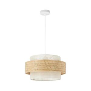 BOHO kábeles függeszték 1xE27/60W/230V átm. 40 cm juta/krémszín H0172 kép