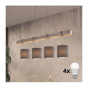 Brilagi - LED csillár kábelen NUBILA 4xE27/60W/230V szürke/antracit 1xEG49927A+4xBG1574 kép