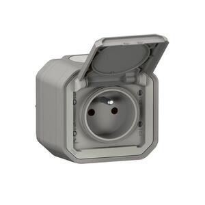 Legrand PLEXO IP55 kültéri aljzat 250V/16A szürke 069731L kép