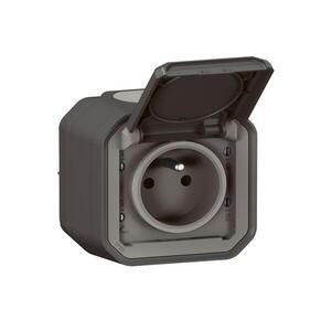 Legrand - Kültéri dugalj 250 V/16 A PLEXO IP55 antracit 069791L kép