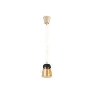 Brilagi - LED csillár R GLASS 1xE27/60W/230V Ø 15, 5 cm bézs/füstös bézs/fekete NSTK7325+TK8619A kép