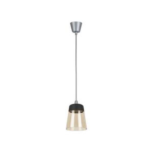 Brilagi-LED csillár R GLASS 1xE27/60W/230V Ø 15, 5 cm ezüst/füstös bézs/fekete NSTK7325+TK8612A kép