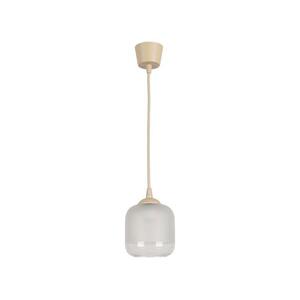 Brilagi - LED függeszték zsinóron RETRO GLASS 1xE27/60W/230V Ø 14 cm bézs/fehér NSTK7779+TK8619A kép