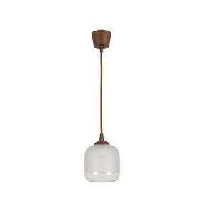 Brilagi - LED függőlámpa zsinóron RETRO GLASS 1xE27/60W/230V Ø 14 cm barna/fehér NSTK7779+TK8611A kép