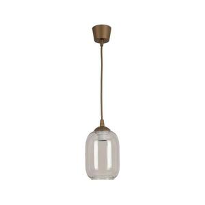 Brilagi - LED függőcsillár zsinóron R GLASS 1xE27/60W/230V átm. 14 cm barna/füstszürke NSTK7757+TK8611A kép