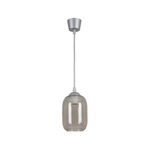 Brilagi-LED kábeles függeszték R GLASS 1xE27/60W/230V átm. 14 cm ezüst/füstszürke NSTK7757+TK8612A kép