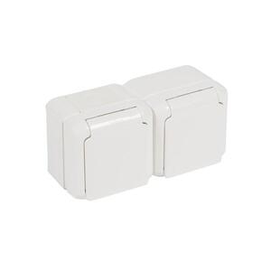 Legrand - FORIX dupla háztartási aljzat 250V/16A IP44 fehér 782377 kép